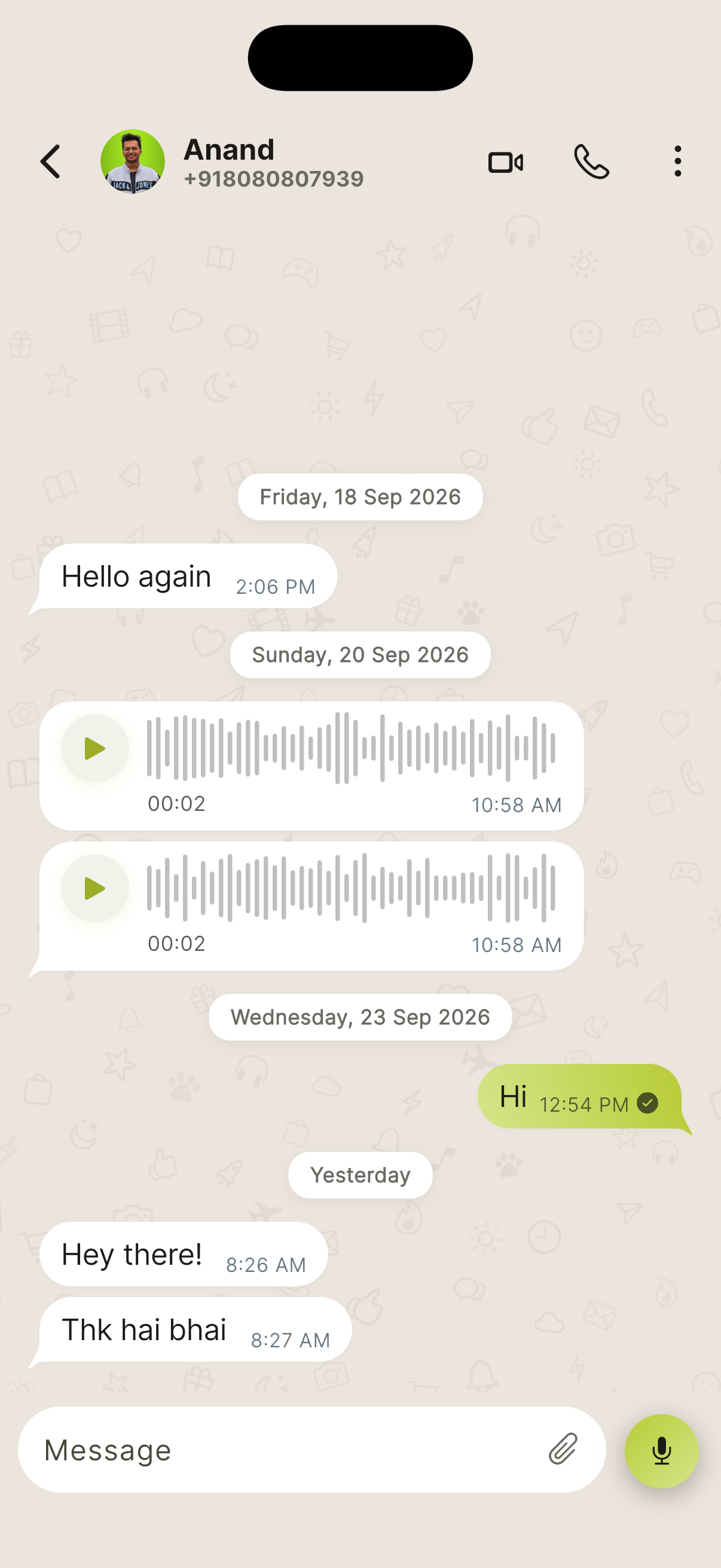 A PieChat conversation